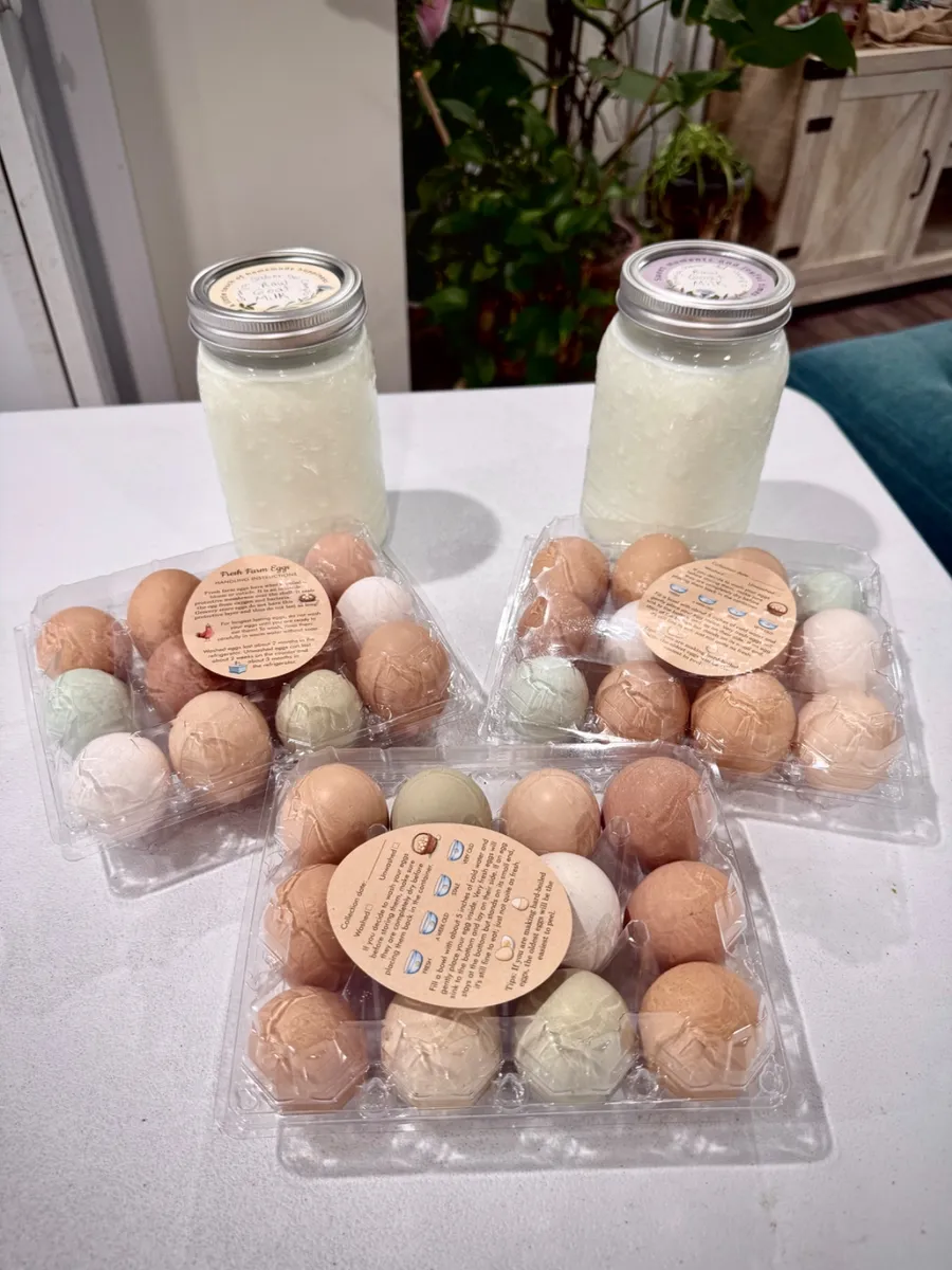 Fresh pastured raised chicken eggs